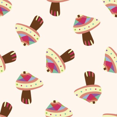 mantar çizgi film, çizgi film Dikişsiz desen arka plan