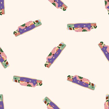 Dikişsiz desen arka plan ev inşa, çizgi film