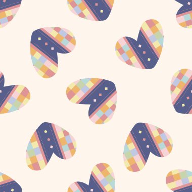 aşk kalp karikatür, karikatür Dikişsiz desen arka plan