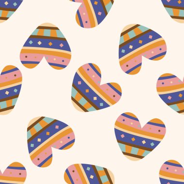 aşk kalp karikatür, karikatür Dikişsiz desen arka plan