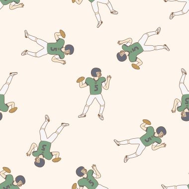 futbolcu, karikatür Dikişsiz desen arka plan