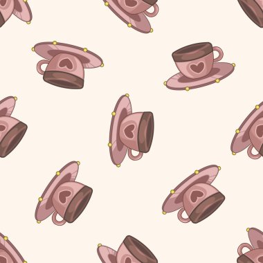 playground coffe-cup , cartoon seamless pattern background