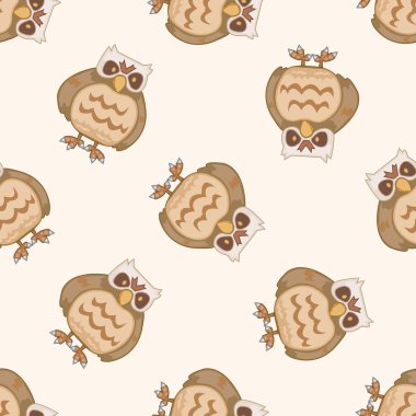 kuş baykuş çizgi film, çizgi film Dikişsiz desen arka plan