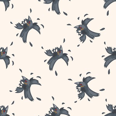 kuş karga çizgi film, çizgi film Dikişsiz desen arka plan