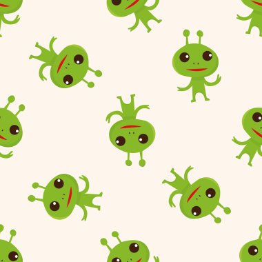 uzaylı, karikatür Dikişsiz desen arka plan