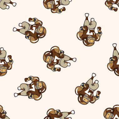 futbolcu, karikatür Dikişsiz desen arka plan