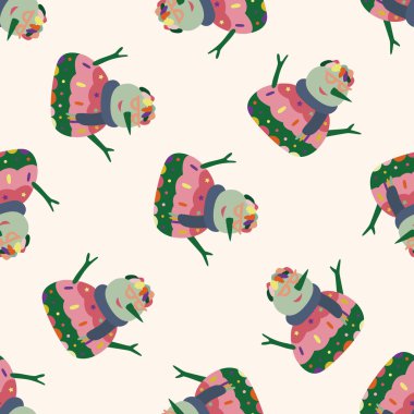 kardan adam çizgi film, çizgi film Dikişsiz desen arka plan