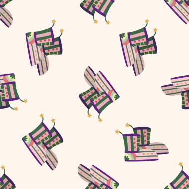 Ayakkabı tarzı, karikatür Dikişsiz desen arka plan