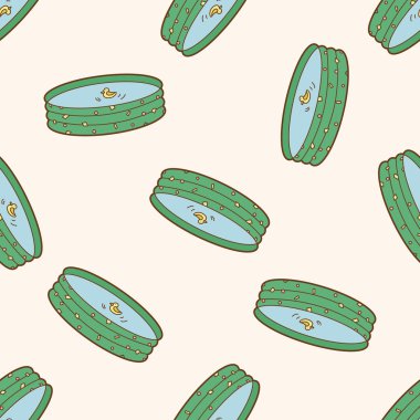 Bebek Yüzme Havuzu, karikatür Dikişsiz desen arka plan