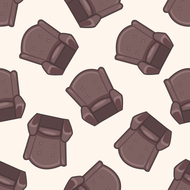 mobilya Tema koltuk kanepe, karikatür Dikişsiz desen arka plan