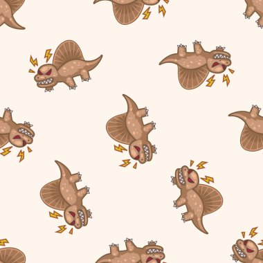 dinozor çizgi film, çizgi film Dikişsiz desen arka plan