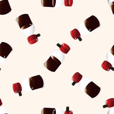 mutfak eşyaları sosu şişe, karikatür Dikişsiz desen arka plan