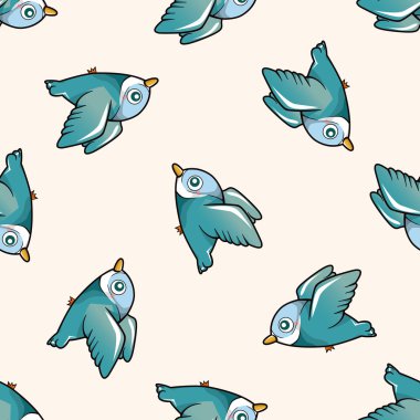 kuş çizgi film, çizgi film Dikişsiz desen arka plan