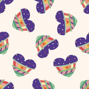 aşk kalp karikatür, karikatür Dikişsiz desen arka plan