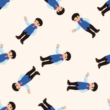 Casino oyun satıcı, karikatür Dikişsiz desen arka plan