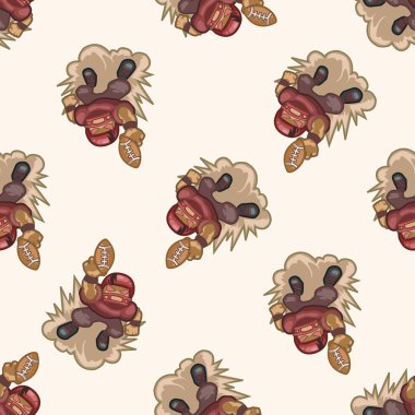 futbolcu, karikatür Dikişsiz desen arka plan