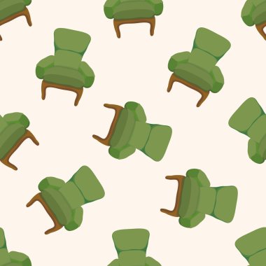 sandalye, karikatür Dikişsiz desen arka plan