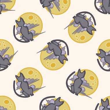 kedi, karikatür Dikişsiz desen arka plan