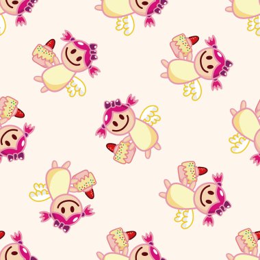 Angel, karikatür Dikişsiz desen arka plan