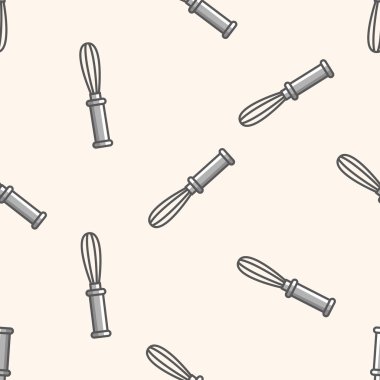 mutfak eşyaları çırpıcı, karikatür Dikişsiz desen arka plan