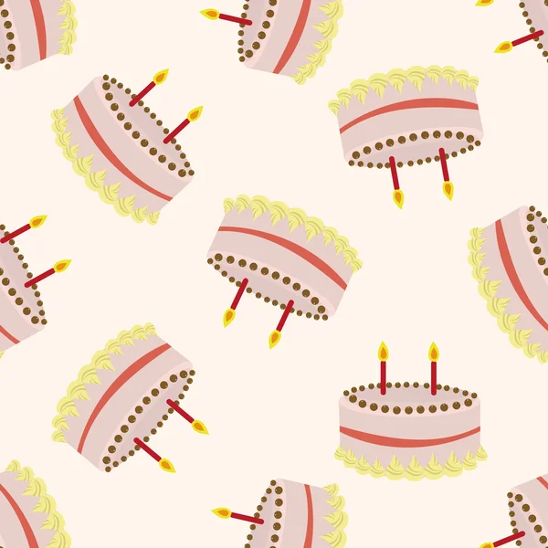 Décoration gâteau, dessin animé fond de motif sans couture — Image vectorielle