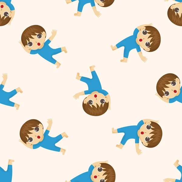 Kid, cartoon seamless pattern background — стоковый вектор