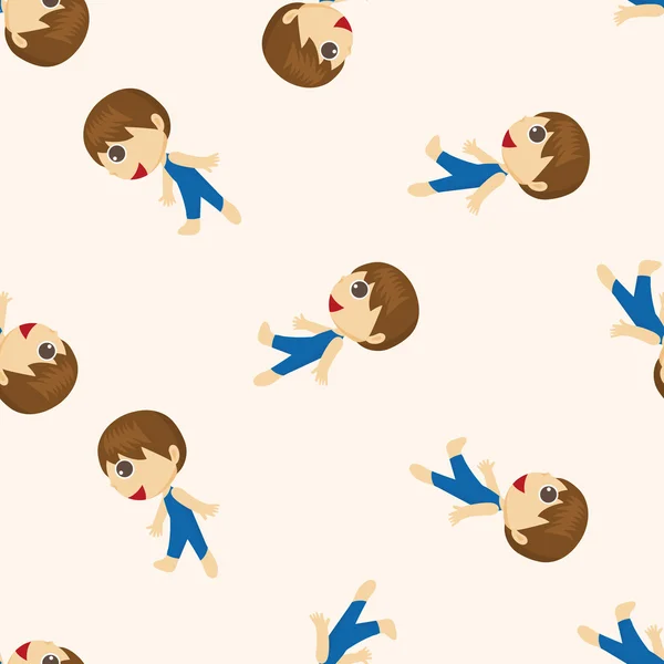 Kid, cartoon seamless pattern background — стоковый вектор