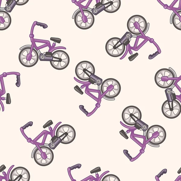 Transportation bike , cartoon seamless pattern background — Stock Vector