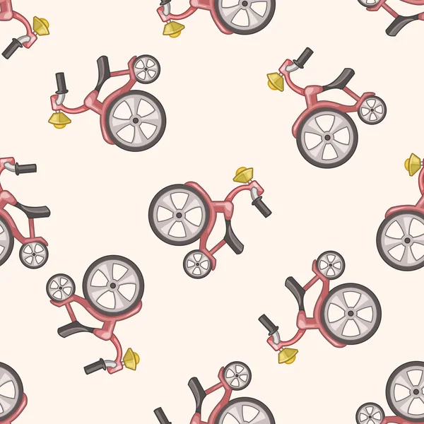 Transportation bike , cartoon seamless pattern background — Stock Vector