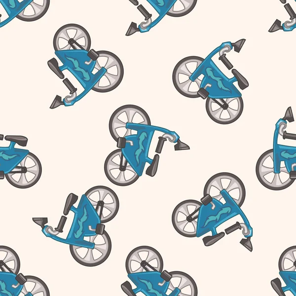 Bicicleta de transporte, dibujos animados sin costura patrón de fondo — Archivo Imágenes Vectoriales