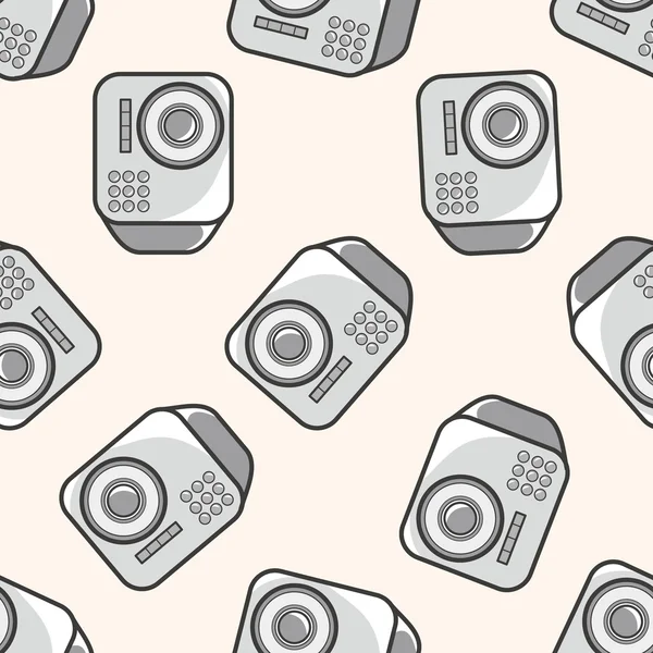 Style radio, cartoon seamless pattern background — стоковый вектор