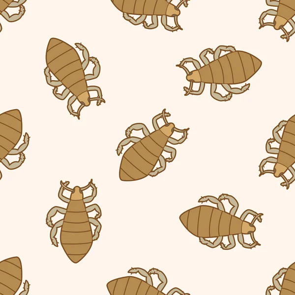 Bug dessin animé, dessin animé fond de motif sans couture — Image vectorielle