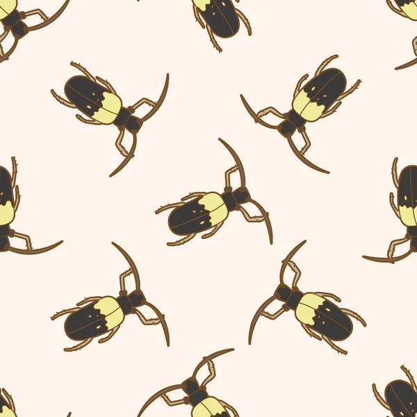 Bug cartoon, cartoon seamless pattern background — стоковый вектор