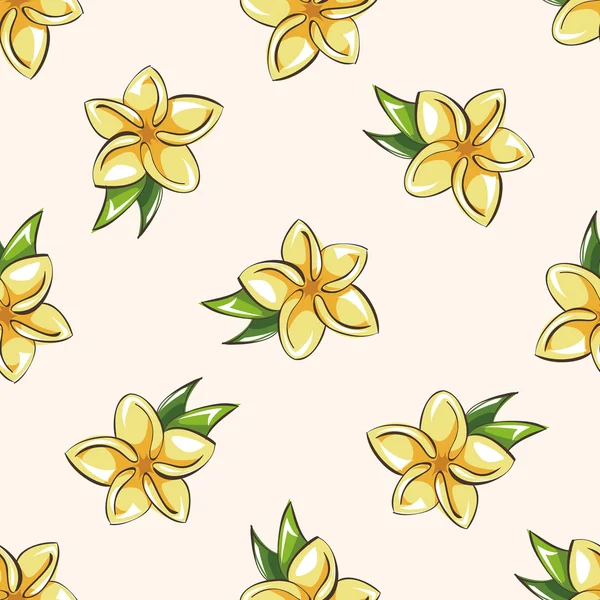 Flower , cartoon seamless pattern background — Stock Vector