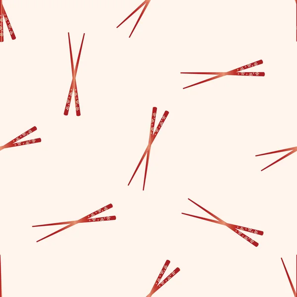 Nádobí hůlky, kreslený vzor bezešvé pozadí — Stockový vektor