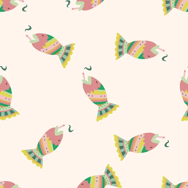 Fish , cartoon seamless pattern background — Stock Vector