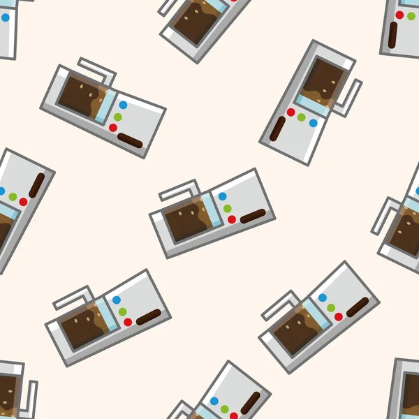 Home appliances theme coffee machine , cartoon seamless pattern background — Stock Vector