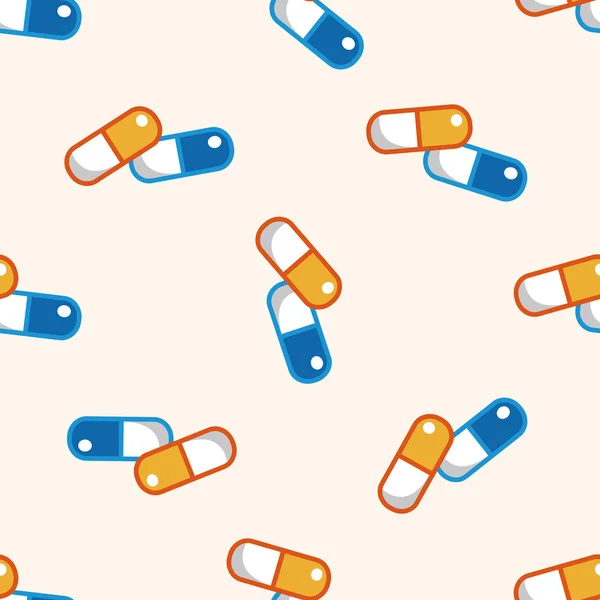 Pills , cartoon seamless pattern background — Stock Vector