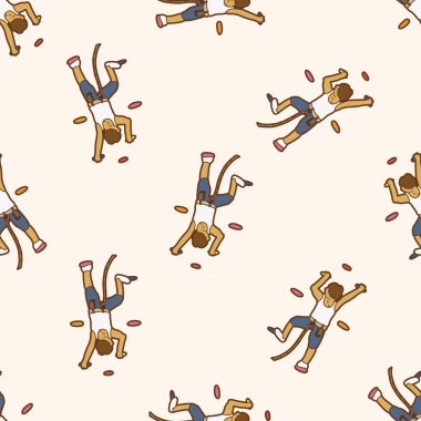 aşırı spor, karikatür Dikişsiz desen arka plan