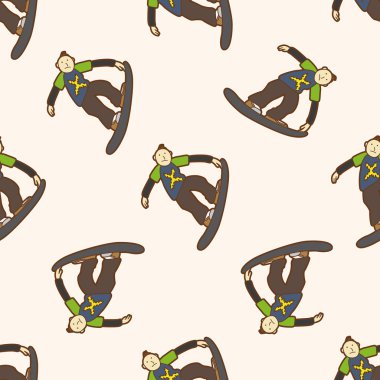 aşırı spor, karikatür Dikişsiz desen arka plan