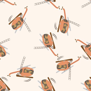 Nakliye helikopterleri, karikatür Dikişsiz desen arka plan