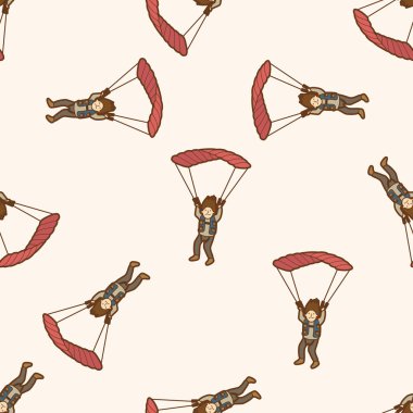 aşırı spor, karikatür Dikişsiz desen arka plan