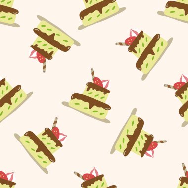 kek 10, karikatür Dikişsiz desen arka plan dekorasyon