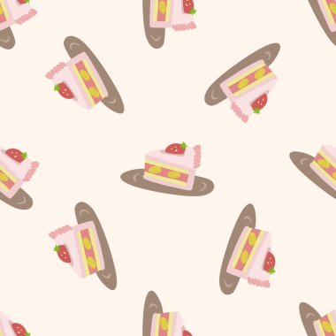 kek 10, karikatür Dikişsiz desen arka plan dekorasyon