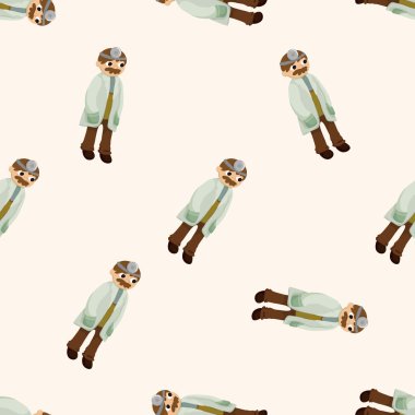 insanlar Tema doktor, karikatür Dikişsiz desen arka plan