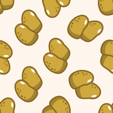 sebze ve meyve, karikatür Dikişsiz desen arka plan