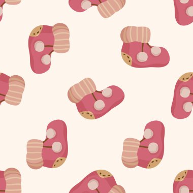 terlik, karikatür Dikişsiz desen arka plan bebek malzemeleri