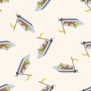 ulaşım tekne, karikatür Dikişsiz desen arka plan