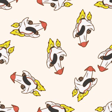 Uzay gemisi, karikatür Dikişsiz desen arka plan