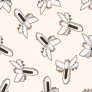 Uzay gemisi, karikatür Dikişsiz desen arka plan